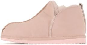 Shepherd of Sweden - Annie Sheepskin Slippers - Women - 100% Real Sheepskin - Comfort - Soft and Warm - Fluffy, Pink, 8 UK