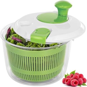 Vihoom Small Salad Spinner with Lid and 3 L Salad Bowl and Mesh, Salad Spinner for Washing and Drying Salad, Vegetables and Fruit, Effective and Easy Spinning