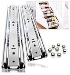 YENUO Heavy Duty Drawer Runners Slides Full Extension 300 350 400 450 500 550 600 650 700 750 800 850 900 950 1000 mm Ball Bearing Side Mount Rails Track Glides 60 kg 1 Pair