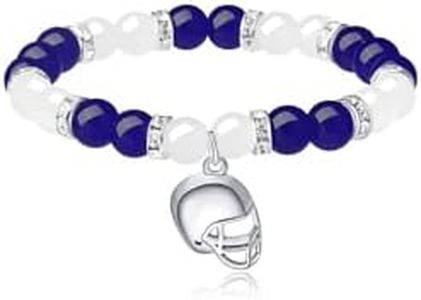 Flvkev Football Game Day Friendship Bracelet Teams Inspired Beaded Bracelet Gameday Outfit (Dallas)
