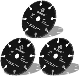 SI FANG 3 Inch Cut Off Wheel Carbide Cutting Disc, 3/8" Arbor Wood Saw Blades, for Angle Grinder Cut Off Tool Drill Attachments, Cut on - Laminate, Plastic, Plaster, Wood with Nails 3Pcs