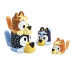 TOMY Toomies Bluey's Family Pourers with Designs Featuring Chilli, Bandit, Bingo, and Bluey - Nesting, Stacking Cups for Bath Time - Officially Licensed Bluey Toys - Baby Bath Toys for +18 Months