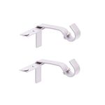 Kenney Fast Fit 5/8" No Measure Curtain Rod Brackets, Brushed Nickel, 2 Count (Pack of 1)