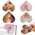 Diamond Art Bookmarks, SnugMaker 4 Pcs Cute Bookmarks for Book Lovers, DIY Diamond Painting Bookmarks for Women, Diamond Art Kits for Adults