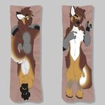 Dakimakura Anime Domesticdog Furry Double Sided Print Life-Size Body Pillow Cover for Peach Skin （19.7inx59in） Pillow Case