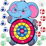 17" Dart Board for Kids, Kids Dart Board with 15 Sticky Balls, Indoor/Sport Outdoor Fun Party Play Game Toys, Birthday Gifts for 3 4 5 6 7 8 9 10 11 12 Year Old Boys Girls