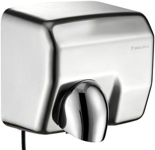 modunful Hand Dryer Stainless Steel Electric 2300 W Hand Dryer Automatic Hand Dryer Wall Mounted for Toilet Bathroom 7-10 Seconds 220-240 V