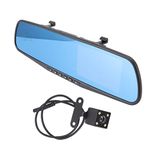 VBESTLIFE Rearview Mirror Dash Cam, 1080P Full HD 4.3in LCD Full Screen Parking Monitoring, G Sensor 170° Wide Angle Car Driving Recorder