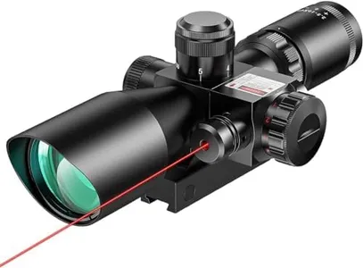MidTen 2.5-10x40 Scope with Red Laser - Green Lens Color & 11 mm Mounts