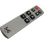 SeKi Easy Silver/Black Universal Remote Control with Large Buttons for Seniors and Children