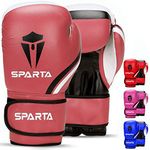 Boxing Gloves for Training, Muay Thai, Sparring, Kickboxing, Fighting, Focus Pads, Punch Bag Mitts, Martial Arts, Workout Gloves, | 6oz, 8oz, 10oz, 12oz, 14oz, 16oz | Men & Women (Pink, 10oz)