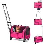 Paw Ballet Cat Carrier with Wheels,