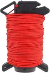 Atwood Rope Ready Rope™ Micro Cord Dispenser 125ft 100lb Test, Camping Gear Survival Tool, Built in Storage, Cutting Blade, Cord Grip, Gear Loop, Made in USA (Red)