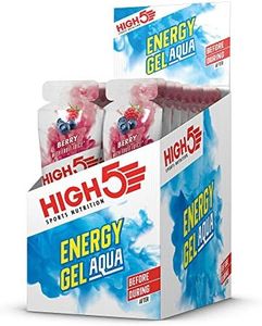 HIGH5 Energy Gels Aqua - Schnelle Energiezufuhr mit Sport Gel für Spitzenleistung - Natürlichem Fruchtsaft - Koffeinfrei Energie Gel für Laufen, Running, Marathon, Radsport, Ausdauer (Beere, 20 x 66g)