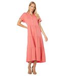 Tommy Hilfiger Women's Tiered Skirt Maxi Short Sleeve Casual, Coralie, S