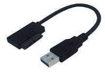 CERRXIAN 9 Inch 90 Degree USB 3.0 Type A Male to Slimline SATA 7+6 13 Pin Adapter Cable for Laptop CD/DVD ROM Optical Drive