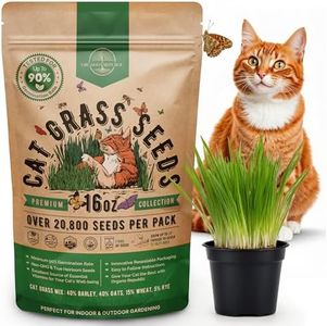 Organo Republic Cat Grass Seeds Mix - 20,800 Non-GMO Heirloom Seeds for Cats & Pets, 16 oz Pack for Growing Fresh Barley, Oat, Rye & Wheat Grass Seeds for Planting, Indoor Plants, Hairball Remedy