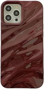 Imogacla Cute 13 Designer 3D Phone Cases - 3D Phone Cases Pleats Solid Wave Phone Case Glitter iPhone Cases 13 6.1" Soft TPU Shockproof Phone Cover for Women Men