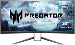 Acer Predator X35 35 inch Ultra-Wide Quad HD Curved Gaming Monitor, Black/Blue (VA Panel, G-Sync, 180 Hz (200 Hz OC), 2ms, HDR 1000, Quantum Dot, DP, HDMI, USB Hub, Height Adjustable)