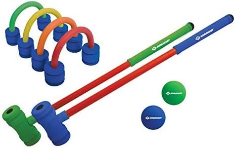 Schildkröt x Soft Croquet, Complete Croquet Set with 2 Bats, 4 Freestanding Goals and 2 Balls, Made of Soft Foam, Indoor and Outdoor for 2 Players, 970305