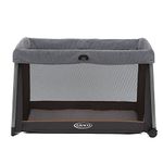 Graco FoldLite Unique Travel cot folds down super small, Birth to Approx. 3 Years, Shadow Fashion