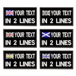 Custom Tactical Name Patches 3.5"W x 2"H Personalized Military Number Tag Customized Flag Patch for Multiple Clothing Bags Vest Jackets Work Shirts (Black)