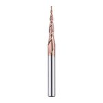 SpeTool Tapered Ball Nose End Mill 1/4" X 3" with 0.5mm Ball Nose 4.82Deg for CNC Machine Engraving Carving H-Si Coated