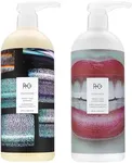 R+Co Television Perfect Hair Shampoo and Conditioner Set (1 Liter) + R+Co Bonus Deluxe Sample (.5 Oz) | Body + Shine + Smoothing for All Hair Types | Vegan + Cruelty-Free |