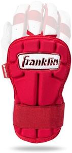 Franklin Sports Baseball Hand + Wrist Guard - PRT LG Series Adult Hand + Wrist Protector for Batting - Protective Shield - Righty + Lefty Hitters - Red - One Size - Adult