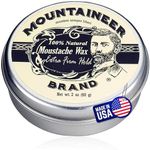 Mustache Wax by Mountaineer Brand (2oz) | All-Natural Beeswax and Plant-Based Oils for Moustache | No Petroleum Chemicals | Extra Firm (Unscented)