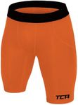 TCA Men's SuperThermal Compression Base Layer Thermal Under Shorts - Orange, X-Large