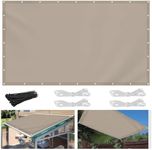 Sun Shade Sail 3 x 4m 95% UV Block Waterproof Shade Cover Rectangle Sunscreen Awning with Rope, No Drilling, for Outdoor Garden Patio Yard Lawn