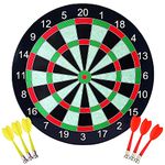 Darts Board, Safety Darts Board Set,17 inch Magnetic Dart Board, Toy Dart Game Set with 6 Magnetic Darts, Safety Dart Game for Party Home Garden, Fun Toys Gift for Adults