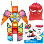 SNAPTRON Magnetic Blocks for Kids Tiles -40 Pieces Set Gifts for Girls, Boys, Magnetic Blocks for Kids 3+ Years, 4 5 6 7 8 9 10/ Constructing & Learning Builder Educational Kids Magnetic Blocks Game