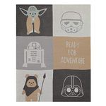 Lambs & Ivy Star Wars The Force Knit Baby Blanket - Yoda/Ewok/R2-D2/Vader