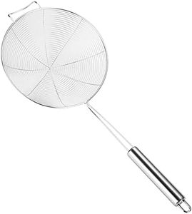 Tongke Stainless Steel Skimmer Spider Strainer, Wire Skimmer with Spiral Mesh, Frying Spoon with Handle for Kitchen Deep Fryer (5.5 inch)