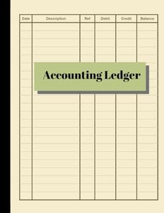 Accounting Ledger: Simple Ledger | Cash Book Accounts Bookkeeping Journal for Small Business | 120 pages, 8.5 x 11 | Log & Track & Record Debits & Credits