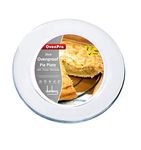 Dunlevy Ovenproof Plate Glass Pie Plate for Baking 25cm Transparent Glass Pie Tart Flan Baking Plate Oven to Tableware Plate Dish (1 Piece)