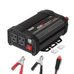 NDDI Power 400W Car Power Inverter, DC 12V to 110V AC Converter with 2 Charger Outlets and Dual 3.1A USB Ports Cigarette Lighter Socket Adapter(Black)