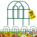 Amagabeli Decorative Garden Fence 18 in x 50 ft Rustproof Green Iron Landscape Wire Folding Fencing Ornamental Panel Border Edge Section Edging Patio Flower Bed Animal Barrier for Dog Outdoor Fences