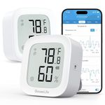 GoveeLife WiFi Thermometer Hygrometer 2Pack H5103, Indoor Bluetooth Temperature Humidity Sensor with Electronic Ink Display, App Alert, Free Data Storage Export, Digital Remote Monitor for Bedroom