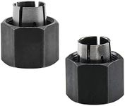 2PCS 19691 1/4" and 19693 1/2" Router Collet fits for Dewalt 326286-04,326286-03, Hitachi 323-293,325-199, 323-421,Bosch 2610906283,2610906284