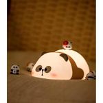 K4Mart Silicone Touch Lamp Night Light for Kids Gifts for Teen Girls Boys Women Squishy Nightlight Lamp Cute Stuff Kawaii Aesthetic Baby Room Decor (Sleeping Panda)