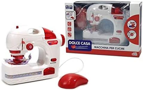 Generico Máquina de coser para niños con pedal máquina de coser juguete con accesorios