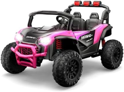 24V 2 Seater Electric Car for Kids,Kids UTV, Ride on UTV for Age 8+ with Parent Remotes,Safety Belts,3 Speeds,Double Open Doors,Horn,Music,Bluetooth,LED