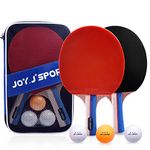 Table Tennis Bats, Pingpong Racket Set with 2 Bats and 3 Balls, TT Paddle for Home Indoor or Outdoor Play