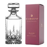 DIAMANTE Whisky Decanter “Dorchester” Collection | Crystal Decanter 750ml | Gift Box