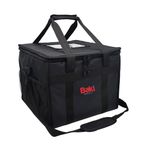 Heavy Duty Large Insulated Food Delivery Bag 45x45x35 cm with Hot Cold Divider Zipper Suitable for Takeaway Restaurants, Pizza, Indian, Pic Nic, Grocery Shopping Bag.