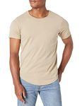 Bella Canvas Men's Curved Hem Tee, Driftwood, Small