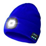 WEITOO Unisex Bluetooth Beanie Hat Light, Upgraded Musical Knitted Cap with Headphone and Built-in Stereo Speakers & Mic, Gifts for Men Women Dad